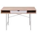 Bureau avec 1 compartiment Chêne et blanc