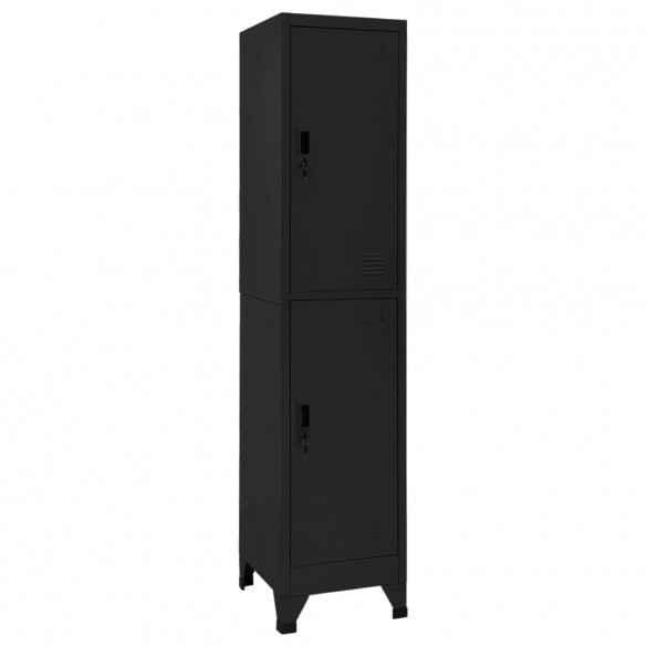 Armoire à casiers Noir 38x45x180 cm Acier