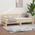 Lit coulissant Bois de pin solide 2x(80x200) cm