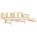 Lit coulissant Bois de pin solide 2x(80x200) cm