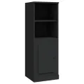 Buffet haut noir 36x35,5x103,5 cm bois d'ingénierie