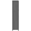 Buffet haut Gris 80x35x154 cm Bois massif de pin
