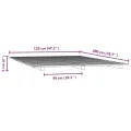Cadre de lit Gris 120x200 cm Bois de pin massif