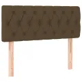 cadre de lit matelas et LED Marron foncé 100x200cm