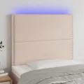 Tête de lit à LED Cappuccino 100x5x118/128 cm Similicuir