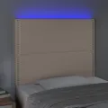 Tête de lit à LED Cappuccino 100x5x118/128 cm Similicuir