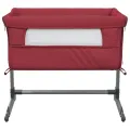 Lit pour bébé avec matelas Rouge Tissu de lin