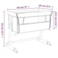 Lit pour bébé avec matelas Rouge Tissu de lin