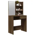 Coiffeuse avec miroir Chêne marron 74,5x40x141 cm