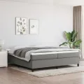 cadre de lit Gris foncé 200x200 cm Tissu
