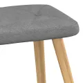 Chaise de relaxation avec tabouret Gris foncé Tissu