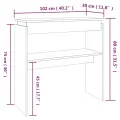 Table console Chêne fumé 102x30x80 cm Bois d'ingénierie
