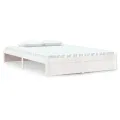 Cadre de lit Blanc Bois massif 140x200 cm