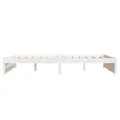 Cadre de lit Blanc Bois massif 140x200 cm