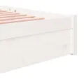 Cadre de lit Blanc Bois massif 140x200 cm