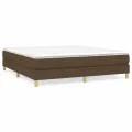 cadre de lit Marron foncé 180x200 cm Tissu