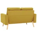 Canapé à 2 places Jaune Tissu