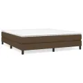 cadre de lit Marron foncé 180x200 cm Tissu
