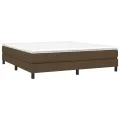 cadre de lit Marron foncé 180x200 cm Tissu