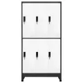 Armoire à casiers Anthracite et blanc 90x45x180 cm Acier