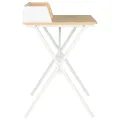 Bureau Blanc et naturel 80x50x84 cm