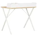Bureau Blanc et naturel 80x50x84 cm