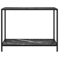 Table console Noir 100x35x75 cm Verre trempé