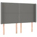 cadre de lit matelas LED Gris foncé 140x190 cm Tissu