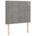 Têtes de lit 2 pcs Gris clair 100x5x78/88 cm Velours