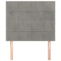 Têtes de lit 2 pcs Gris clair 100x5x78/88 cm Velours