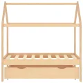 Cadre de lit d'enfant avec tiroir Bois de pin massif 70x140 cm
