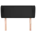 Tête de lit avec oreilles Noir 83x23x78/88 cm Similicuir