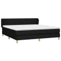 cadre de lit avec matelas Noir 160x200 cm Tissu