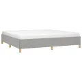 Cadre de lit Gris clair 200x200 cm Tissu