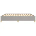 Cadre de lit Gris clair 200x200 cm Tissu
