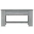 Table basse Sonoma gris 101x49x52 cm Bois d'ingénierie