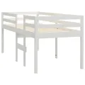 Lit haut Blanc 75x190 cm Bois de pin massif