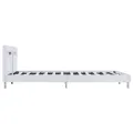 Cadre de lit avec LED Blanc Similicuir 180 x 200 cm