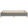 cadre de lit Gris foncé 140x190 cm Tissu