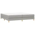 cadre de lit Gris clair 200x200 cm Tissu