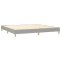 cadre de lit Gris clair 200x200 cm Tissu