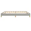 cadre de lit Gris clair 200x200 cm Tissu