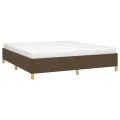 cadre de lit Marron foncé 180x200 cm Tissu