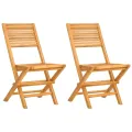 Chaises de jardin pliantes 2 pcs 47x62x90 cm bois massif teck