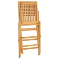 Chaises de jardin pliantes 2 pcs 47x62x90 cm bois massif teck