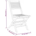Chaises de jardin pliantes 2 pcs 47x62x90 cm bois massif teck