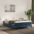 cadre de lit Bleu foncé 140x200 cm Velours