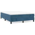 cadre de lit Bleu foncé 140x200 cm Velours