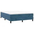 cadre de lit Bleu foncé 140x200 cm Velours