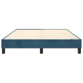cadre de lit Bleu foncé 140x200 cm Velours